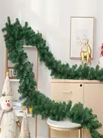 17 Feet of Christmas Vine Wreath Decoration, Non-Luminous Artificial Wreath, Suitable for Indoor or Outdoor, High-Quality Soft Green Holiday Decoration, Suitable for Home Garden, Wedding Party Decoration