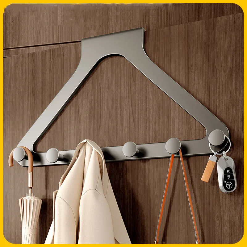 Triangular Door Hook Wall Mounted Punch-Free Hanger Traceless Clothes Hook for Coats Hats & Bags storage hook,door hook