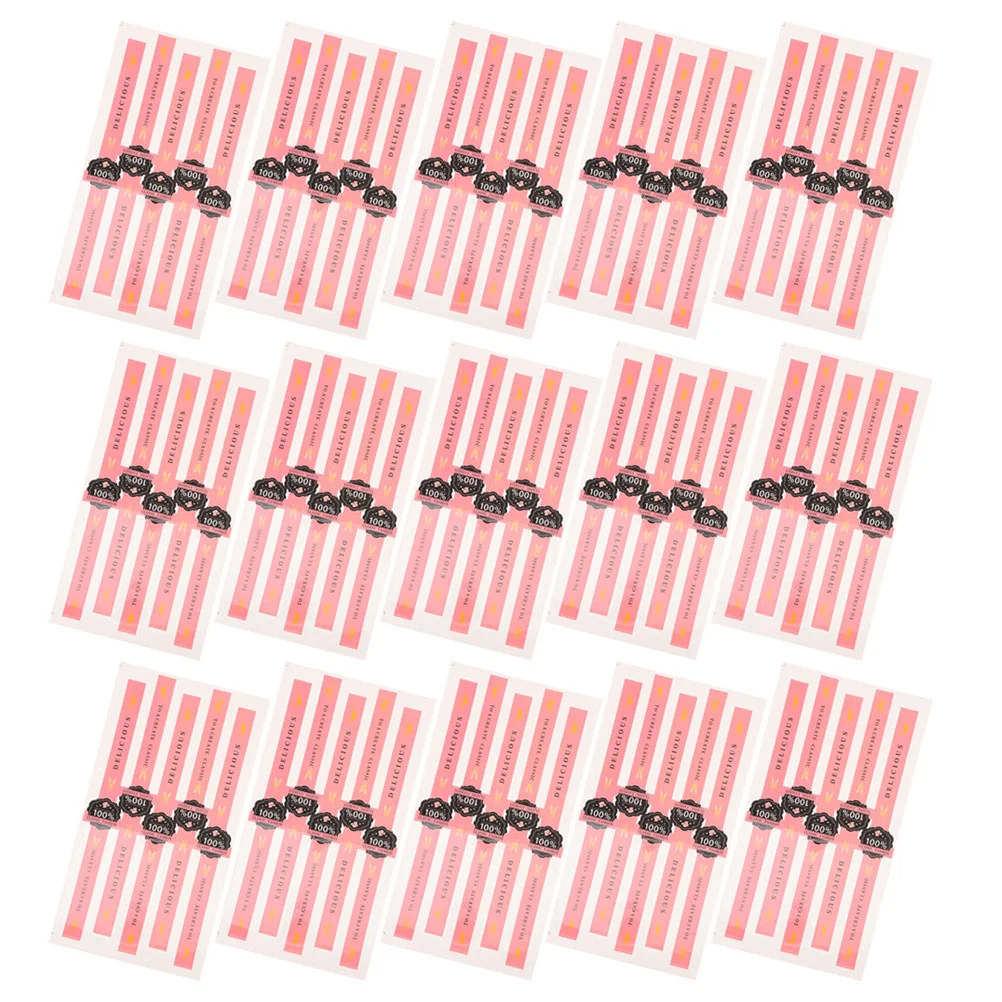 Ganazono Hand Made Lollipop Sealing Sticker 100Pcs Self Adhesive Seal Paper Labels removable hand written blank stickers for students self adhesive freezer refrigerator food storage paper sticker diy labels