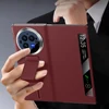 LANGSIDI Smart Flip Case for Honor Magic V3 V2 Vs2 Cowhide Genuine Leather Magnetic Wrist Strap Stand Kickstand Back Cover 2
