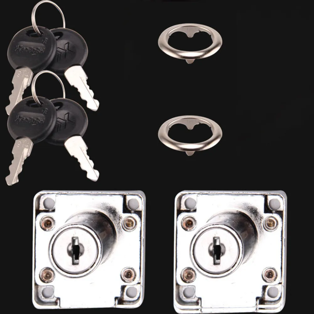 Description Picture 5 of item2pcs 40x40mm Security Lock Cabinet Locks Filing Cabinet Post Mailbox Drawer Cupboard Locker Security Furniture Locks