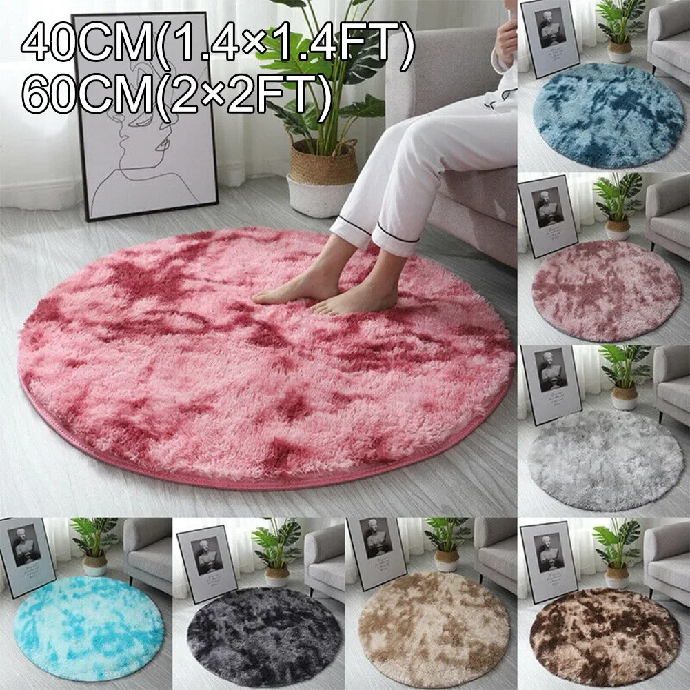 

Home Textile Decoration Circle Round Shaggy Rug Living Room Bedroom Carpet Floor Mat Anti-Skid Soft And Valuable Area Rug 1pc