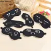 1pc Sleeping Eye Mask Black Eye Shade Sleep Mask Black Mask Bandage on Eyes for Sleeping Emotion Sleep Mask 6