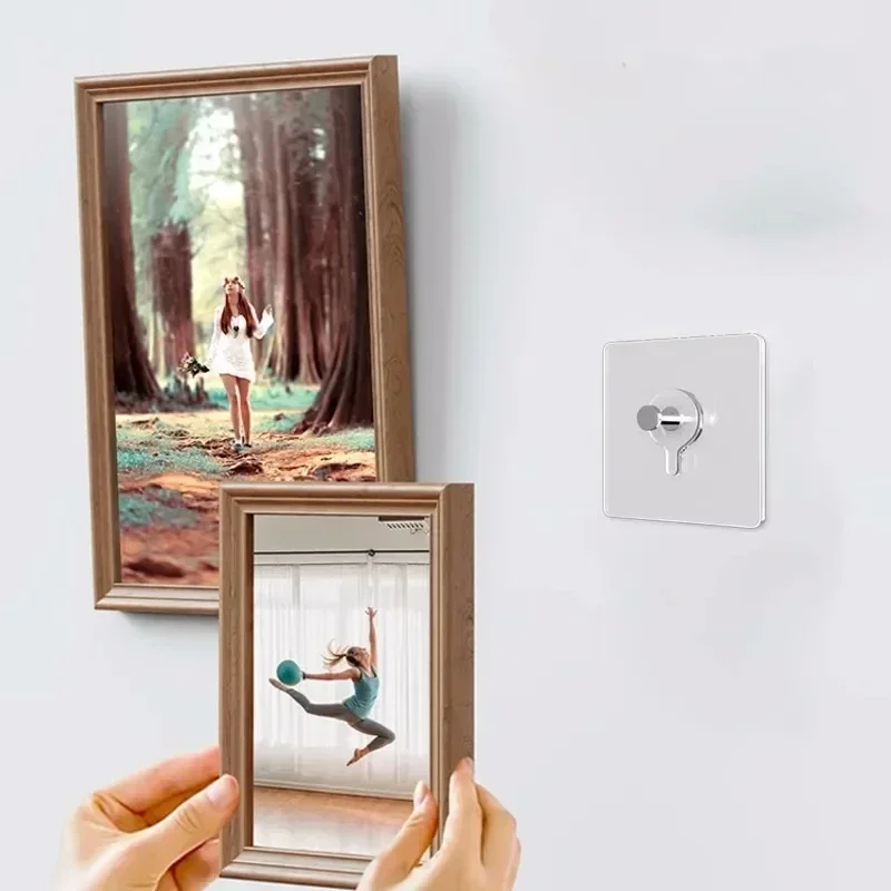 10/1PCS Photo Frame Hooks Self Adhesive Nails Hook Picture Frame Hanging Non-Trace Wall Paste Storage Rack Home Organizer self adhesive hooks multifunctional hooks self adhesive wall hooks heavy duty hooks