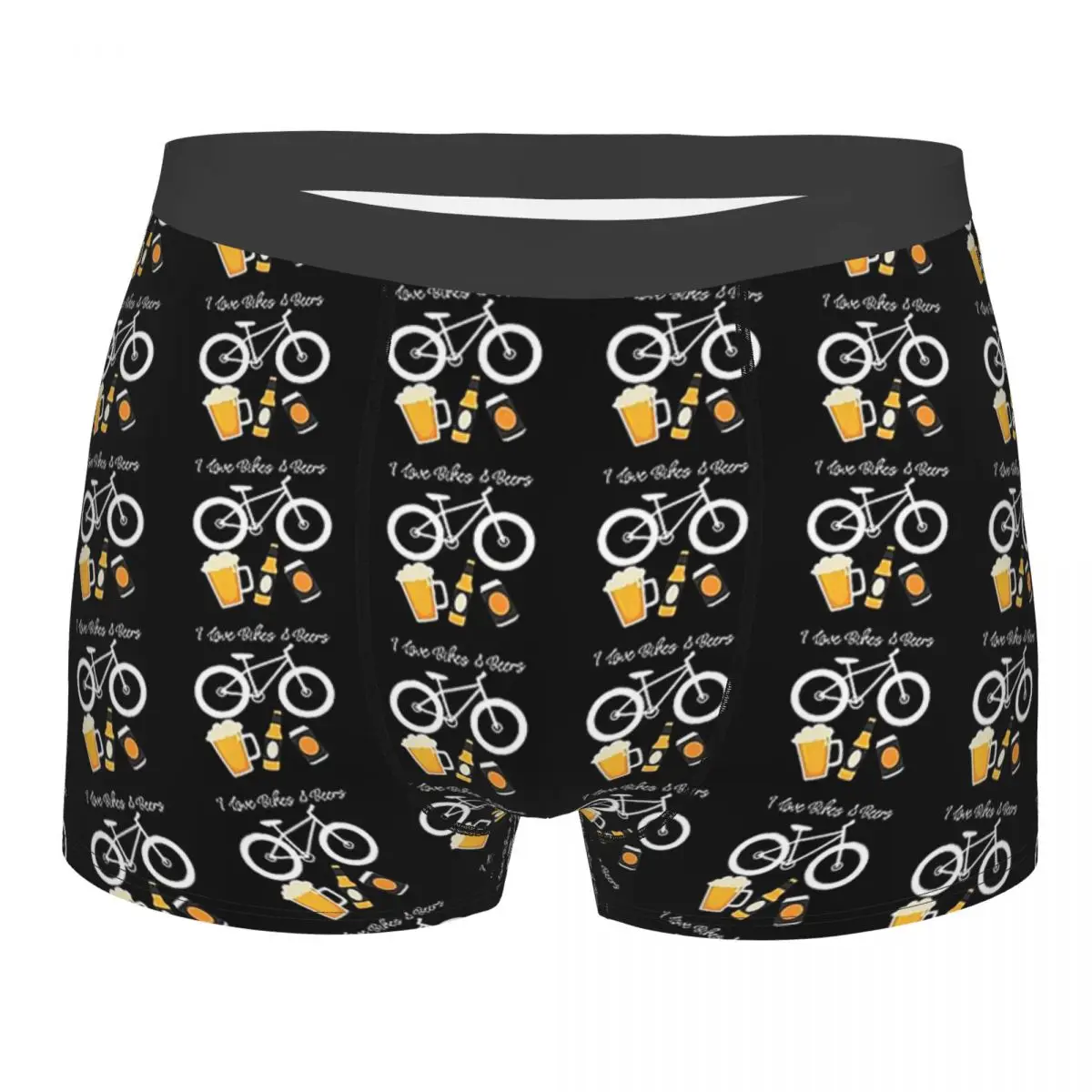 

I Love Bikes And Beer Mountain Bike Bicycle Cycling Man Underwear Boxer Shorts Panties Novelty Breathable Underpants for Homme