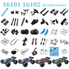 SCY 16101 16102 Brushed Version RC Automotive Parts Turning Shaft Gear Bearing Pull Rod Steering Cup Swing Arm Motor Tire Screws 1