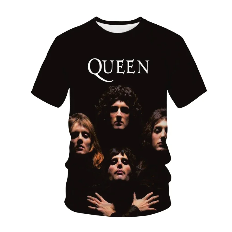 

Hot Rock Band Queen T-shirts 3D Print Summer Tees Streetwear Round Neck Short Sleeve Kids TShirt Oversized Men Women Unisex Tops