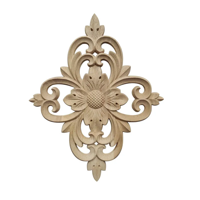 Razor Comb Glass Fruit Pendants Ornament Crafts Miniature Figurines Wooden Figurines Crafts Floral Wood Carved Corner Appliques Frame Furniture Woodcarving For Home Furniture Decor