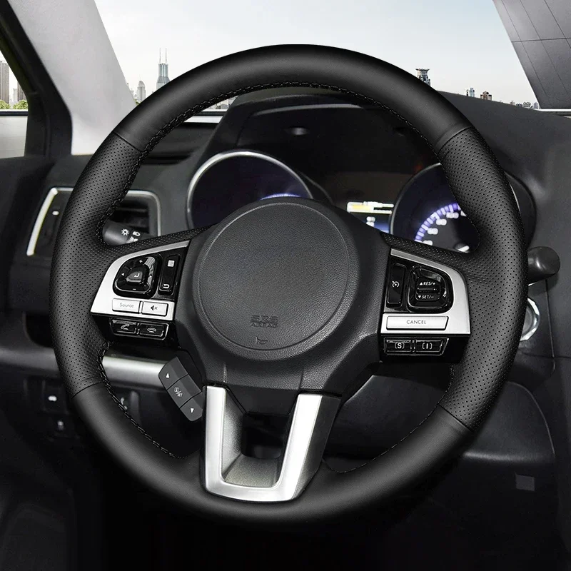 

For Subaru Outback 2015 2016 2017 Leather Hand Stitched Steering Wheel Cover