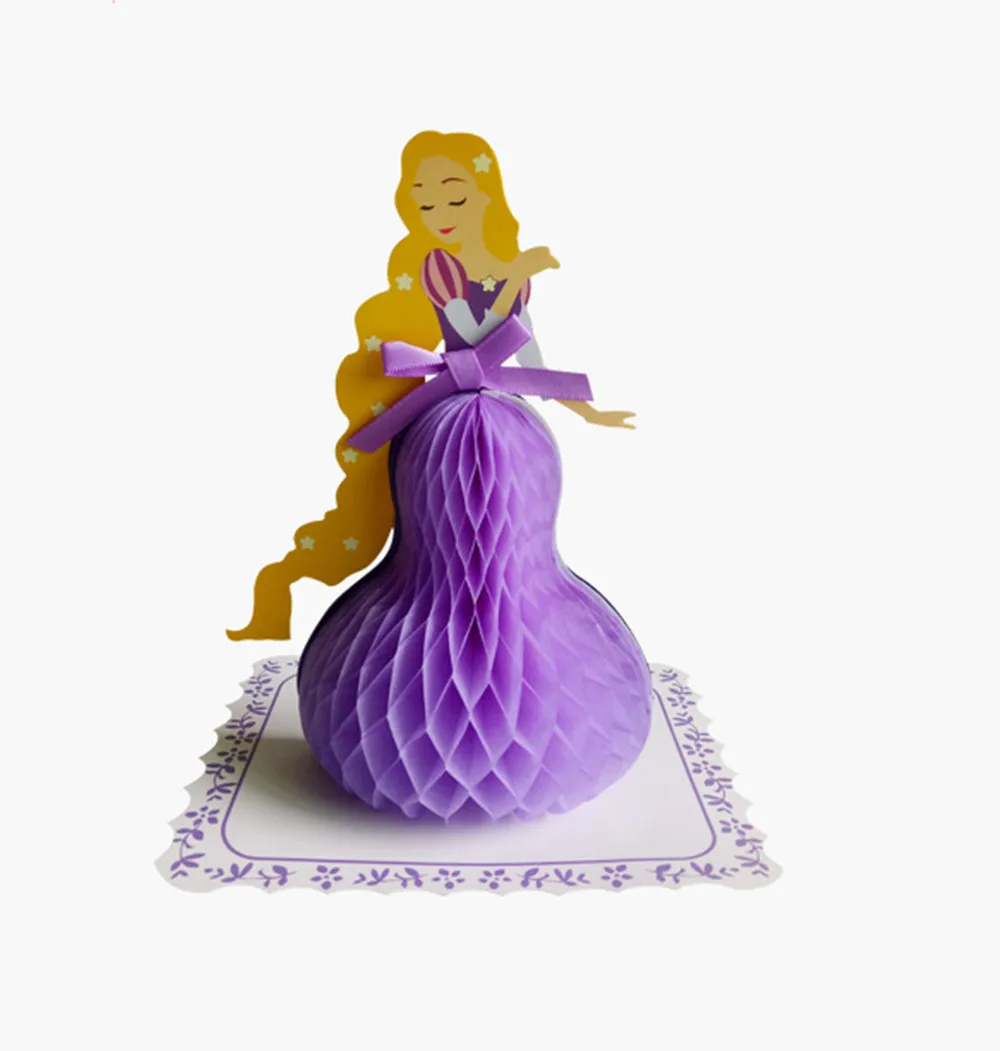3D Pop Up Birthday Greeting Cards with Envelope, Little Princess Cards