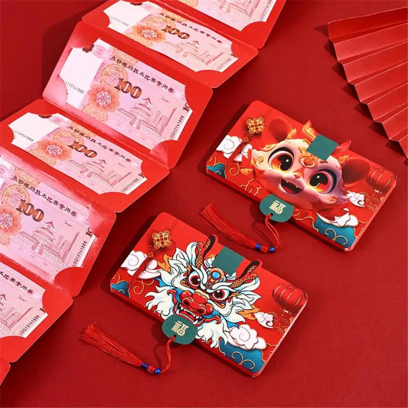 

New Year Red Envelope Pleasure Not Easy To Break Durable Spacious Size Thicken Holiday Red Envelope Red Envelope Tradition