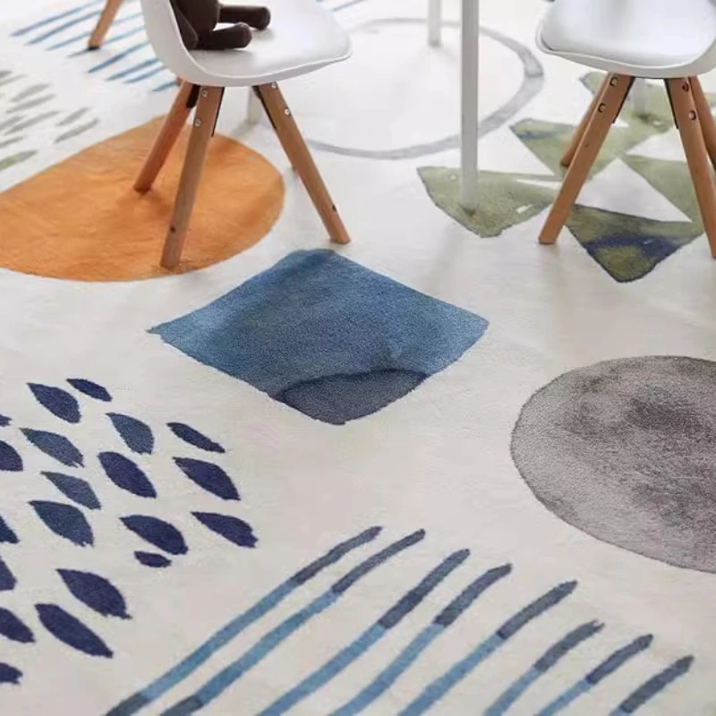 Living Room Carpets Cute Cartoon Children's Room Rug Nordic High-grade Sofa Bedroom Bedside Home Floor Mats Ковер Alfombra 카페트
