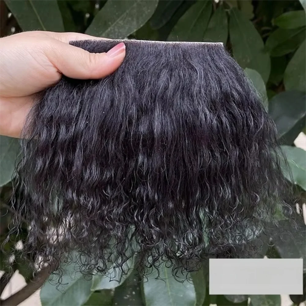 Mongolei Pelz Schaffell Wolle Extensions Haar Reihe Lockige Textur Lockige Haar Extensions Langlebig Lammfell Pelt Puppe Spielzeug Zubehör – Detail 7