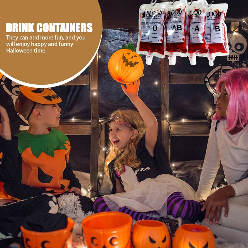 10/20 pz 250 ml sacchetti contenore per bevande di Halloween sacchetto di sangue di vampiro puntelli sacchetto di alcol per bevande in PVC fornure per decorazioni per feste di Halloween  15
