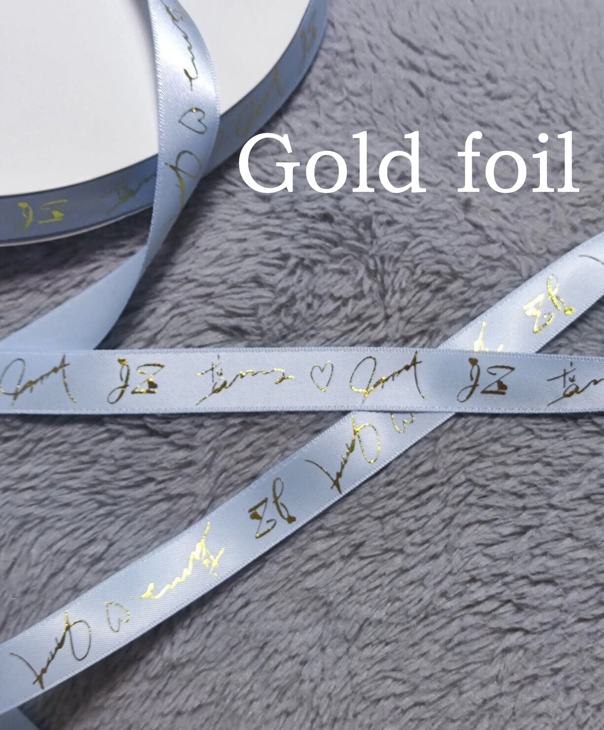 Personalized Gift Ribbon Gift Wrapping Gold Print Custom Ribbon