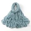 185*75 cm musulman Modal Hijab rayonne coton châles pour femmes mince plaine écharpe grande taille foulard islamique Turban bandeau