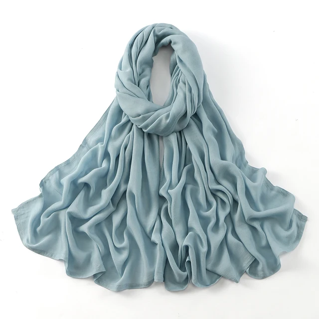 185*75 cm musulman Modal Hijab rayonne coton châles pour femmes mince plaine écharpe grande taille foulard islamique Turban bandeau