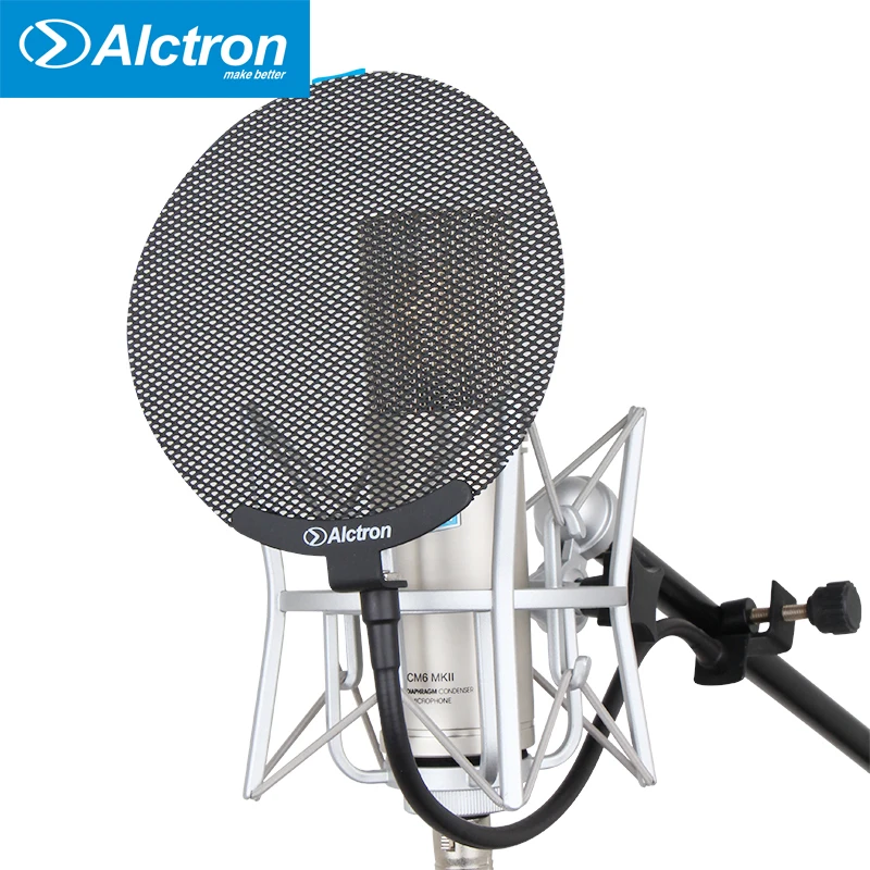 Alctron MA019B 새로운 금속 화면 미니 팝 필터 고품질 메쉬 커버 유연한 구즈넥 마이크