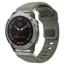 QuickFit Silicone No - Gap Watchband - Versatile 22mm & 26mm Strap - 22mm (Grey Green Sliver)