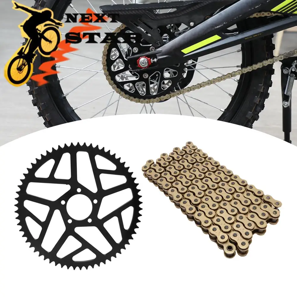 CNC Motorcycle 58T 62T Sprocket 106 112 120 Chain Set For Sur Ron CNC Motorcycle 58T 62T Sprocket 106 112 120 Chain Set For Sur Ron