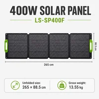 Panneau solaire pliable 400W, portable, monocristallin, avec revêtement ETFE, pour centrale électrique, camping-car et camping 5