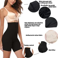 Power Shorts taille haute pour femmes, culotte de contrôle légère en mélange de coton, vêtements floraux et Ultra-respirants 5