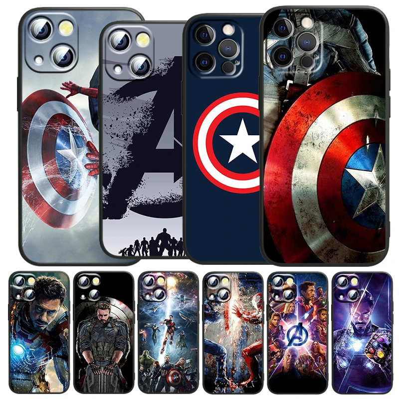 apple iphone 13 pro max case Marvel Spiderman Thanos Man for Apple iPhone 13 12 Mini 11 XS Pro Max X XR 8 7 6 Plus SE 2020 5 Black Soft Phone Case Funda Capa best case for iphone 13 pro max