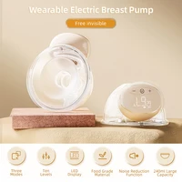 BEBEBAO P7 Wearable Electric Breast Pump Hands Free Milk Pump with LED Display 3 Modes 10 Levels of Suction 240mL Capacity 2