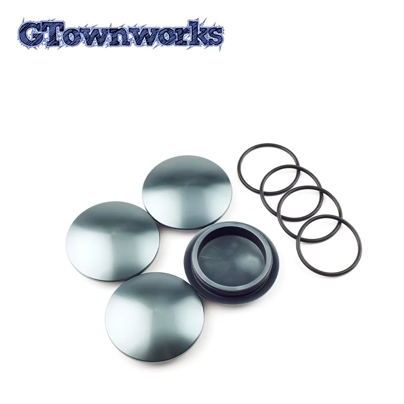 

GTownworks 4 pcs 70mm(2.76in) 56mm Alloy Car Wheel Center Hub Caps Metal Laser Gray Auto Accessories Dust-Proof Cover