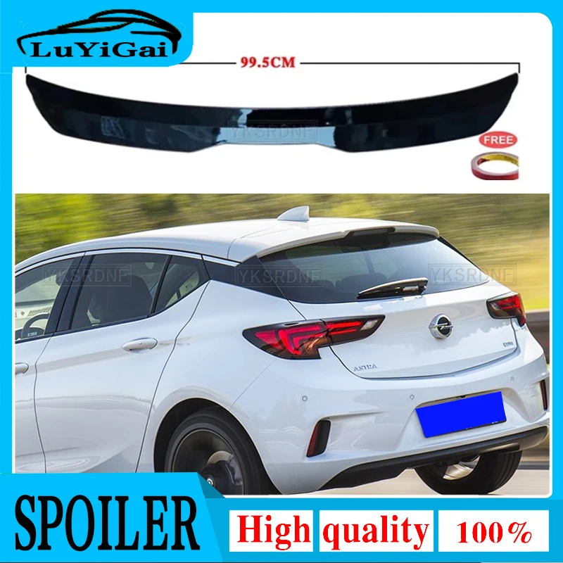 For Opel Astra K 2015 - 2021 Hgh Quality Carbon Fiber Look Abs Spoiler  Glossy Black Or White Rear Roof Wing Body Kit - Spoilers & Wings -  AliExpress