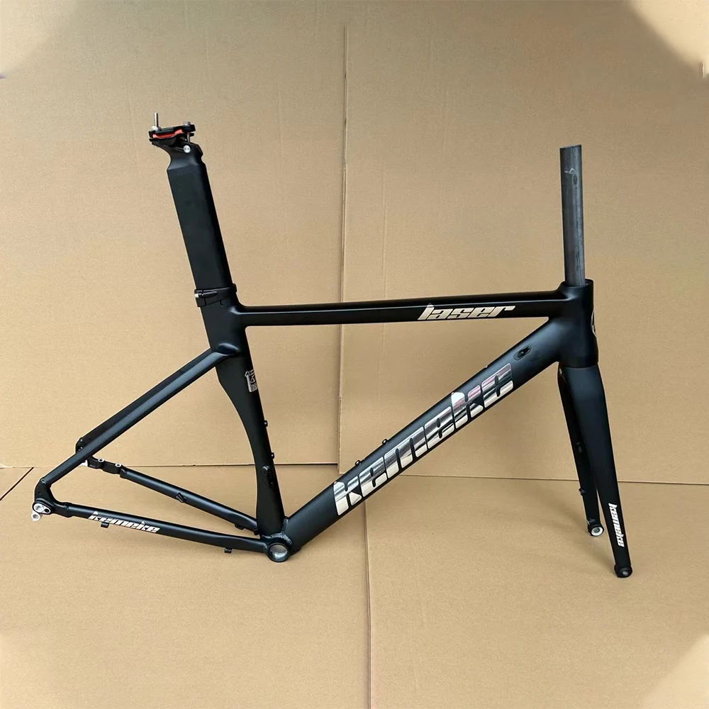 

New Kemeke Barrel Shaft Disc Brake Road Bicycle Frame Aluminum Frame Carbon Front Fork 46CM 49CM Optional With A Seatpost
