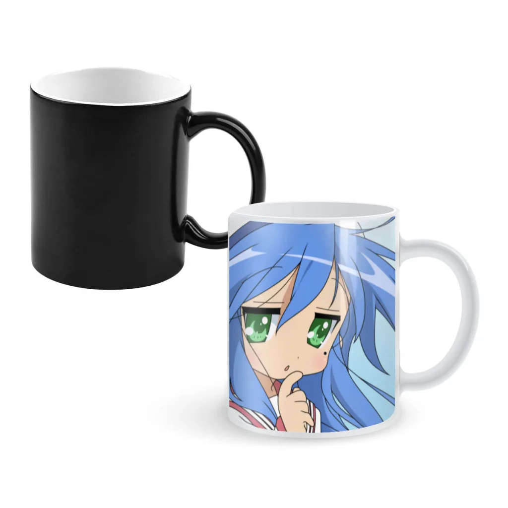 

Classic anime Lucky Star Kawaii Izumi Konata's latest design coffee cup heated color changing milk tea cup colorful cup