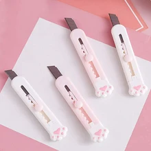 1Pc Utility Knife Cat Paw Express Box Knifes Portalble Cutter Letter Opener for Cutting Paper Wrapping Office School Supplies