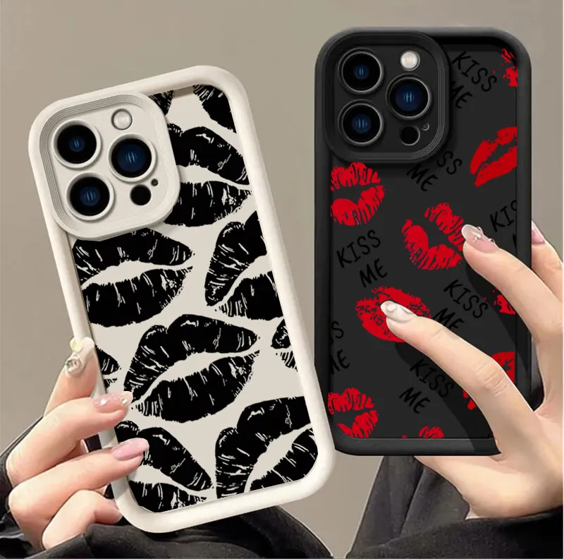 Lips Kiss Design Protective Phone Case