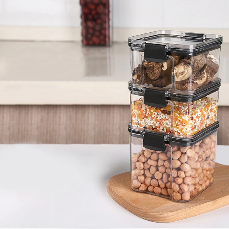 Airtight Food Storage Containers Bulk Cereals Organizers Stackable Dry