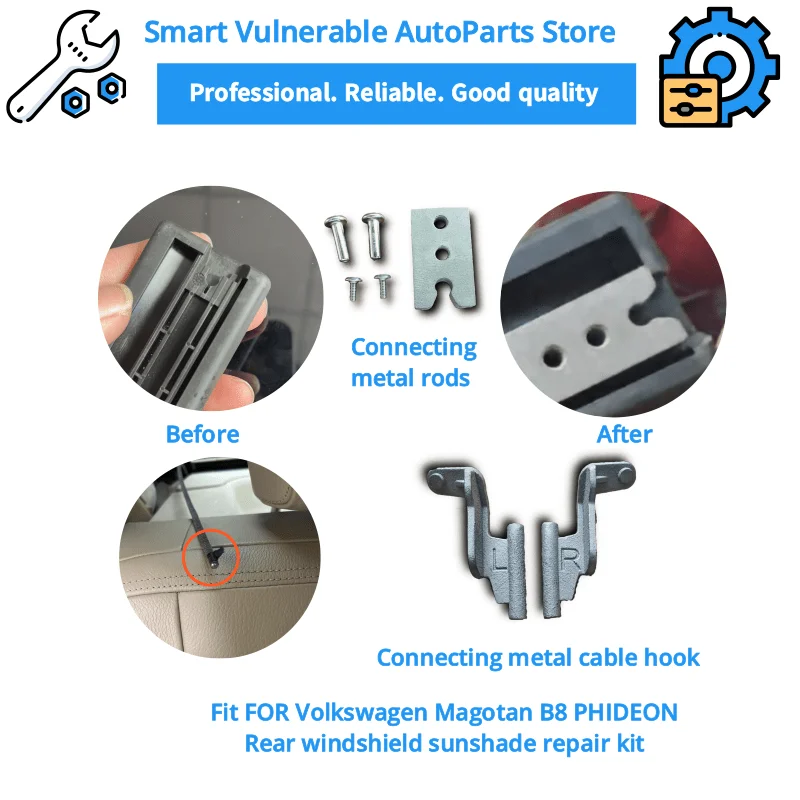 Fit For Volkswagen Magotan B8 PHIDEON Rear Windshield Sunshade Bracket Cable Hook Link Repair Kit