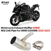 Slip On For BMW S1000RR 2019 2020 2021 2022 2023 60MM Motorcycle Exhaust Escape Moto Full System Modified Mid Link Pipe