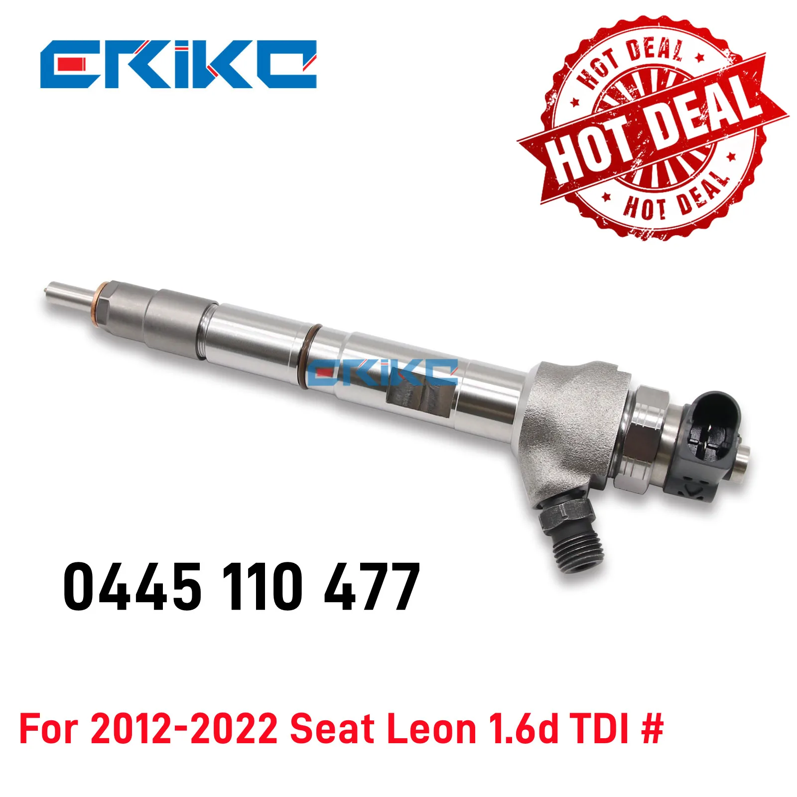 

0445110477 Diesel Fuel Common 0445 110 477 Rail Injector for 2012-2022 Seat Leon 1.6d TDI #