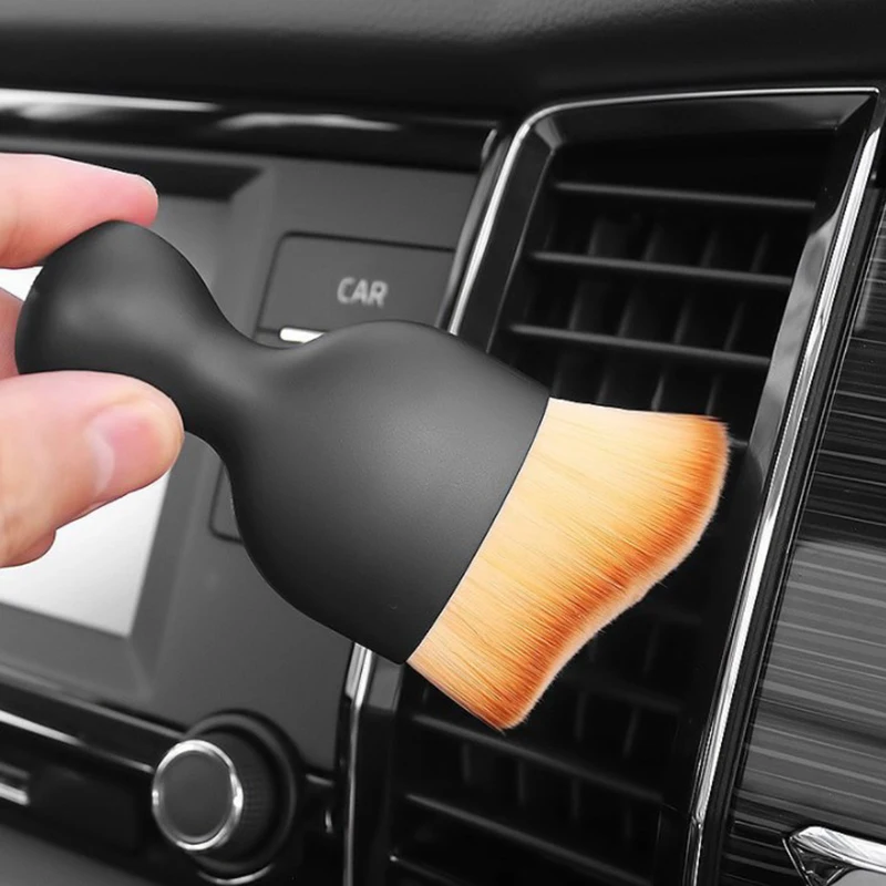 Car Interior Cleaning Tool Air Conditioner Air Outlet Cleaning Artifact Brush Car Brush Crevice Dust Removal Detailing