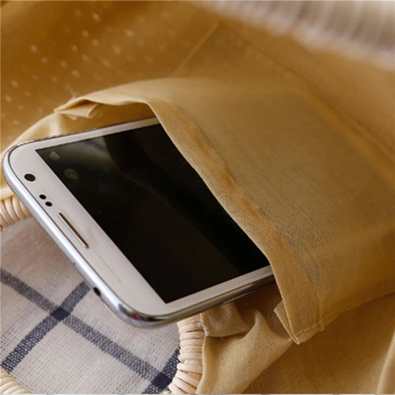 Urlaub Muschel Handtaschen Persönlichkeit niedlichen Rattan Tasche lässig kleine runde Tasche gewebte weibliche Mode Strand tasche — изображение 5