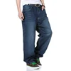 Schinteon Men Demin Pants Baggy Loose Casual Hip Hop Skateboard Streetwear Big Size 46 48 Straight Embroidery Trousers 3
