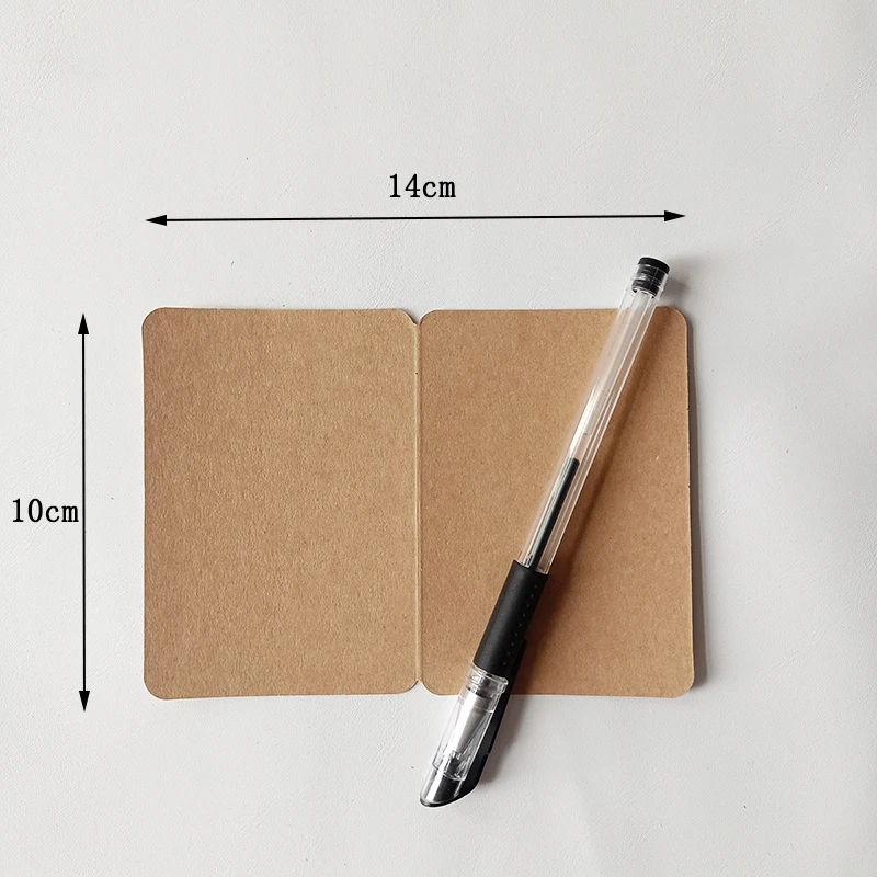 10Pcs Blank Cards 10x14cm Foldable Invitations for Wedding Guest Business Birthday Party DIY Kraft Paper Tags Gift Listing Card