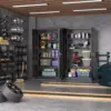 Metal Storage Cabinets 72” Black Garage Steel Storage Cabinet with Doors and Shelves, Metal Tool Cabinet, Steel File Cabinet . 2