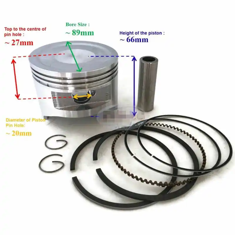 

GX420 PISTON KIT std 90MM 92mm FOR HONDA GX440 190F 192F 15HP16HP 405CC 420CC 4 CYCLE CLIPS PIN ASSEMBLY COMPLETE FREE SHIPPING