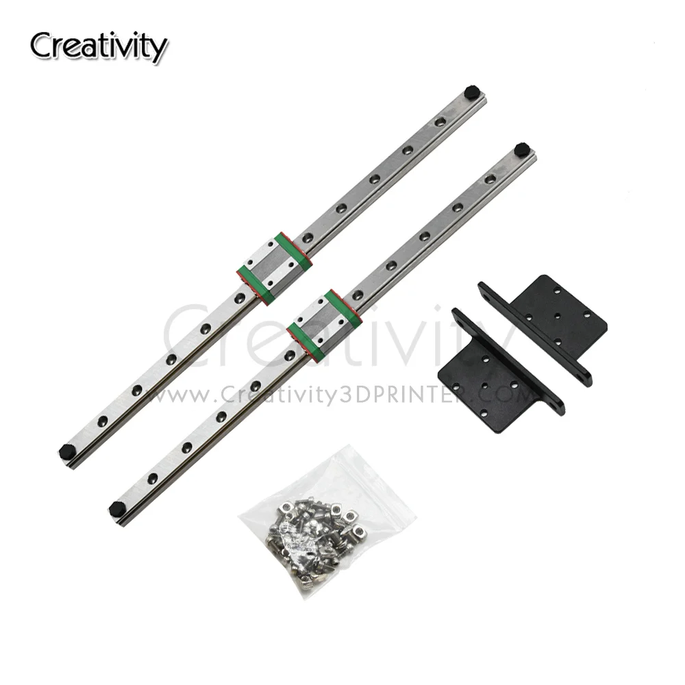 Impressora 3d Atualização Kit Rail Linear Ender v2 Ender3 Pro Dual Mgn12h 300 mm Rail Conjunto Acessórios