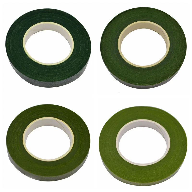 30 Yard 12MM Floral Stem Tape Corsages Buttonhole Artificial Flower Stamen Wrap Florist Green Tapes Nylon Flower Supplies