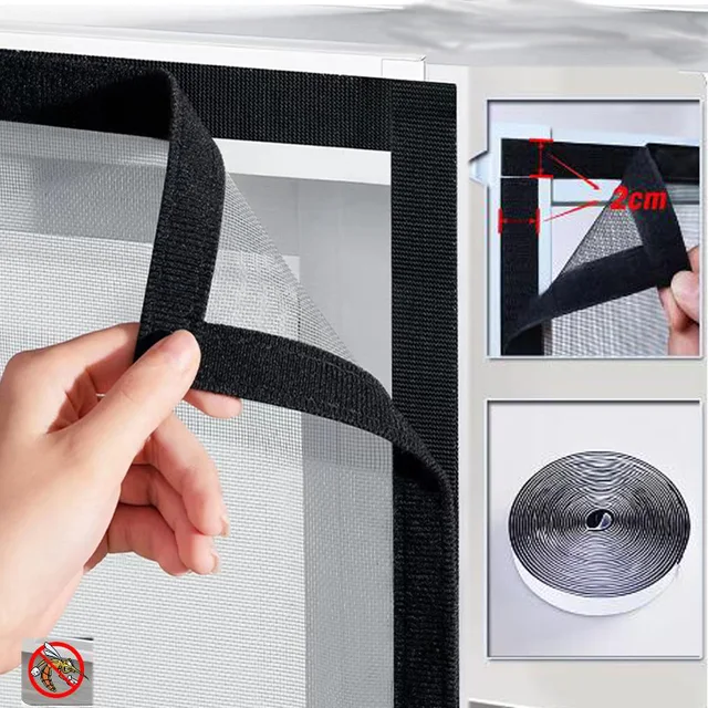 Insect Mosquito Nets for Window Screen Mesh self adhesive anti-mosquito Tulle Invisible Fiberglass Against Mosquitoes and Flies 6