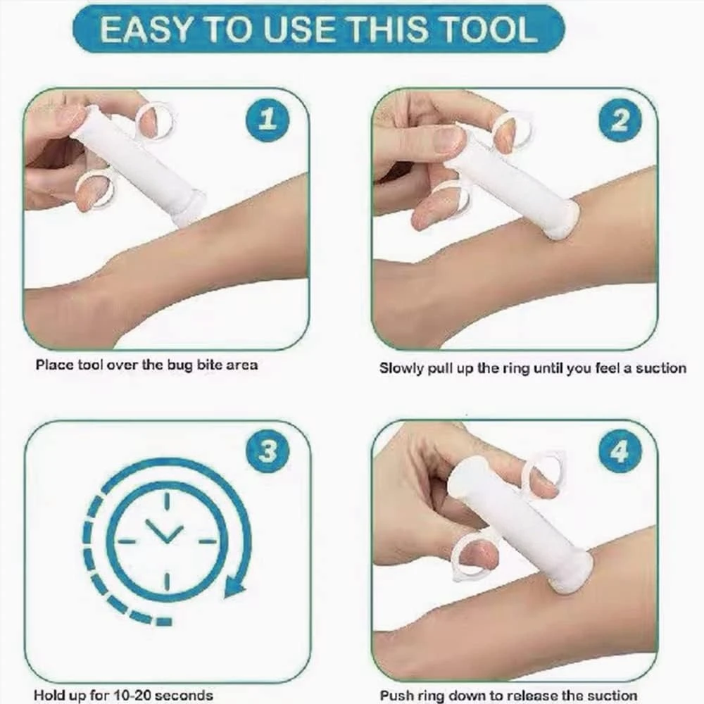 Insect Sting Sucker Outdoor Pain Relief Emergency Bee Wasp First Aid Safety Tool Sting Sucker Natural Detox Insect Sting Sucker