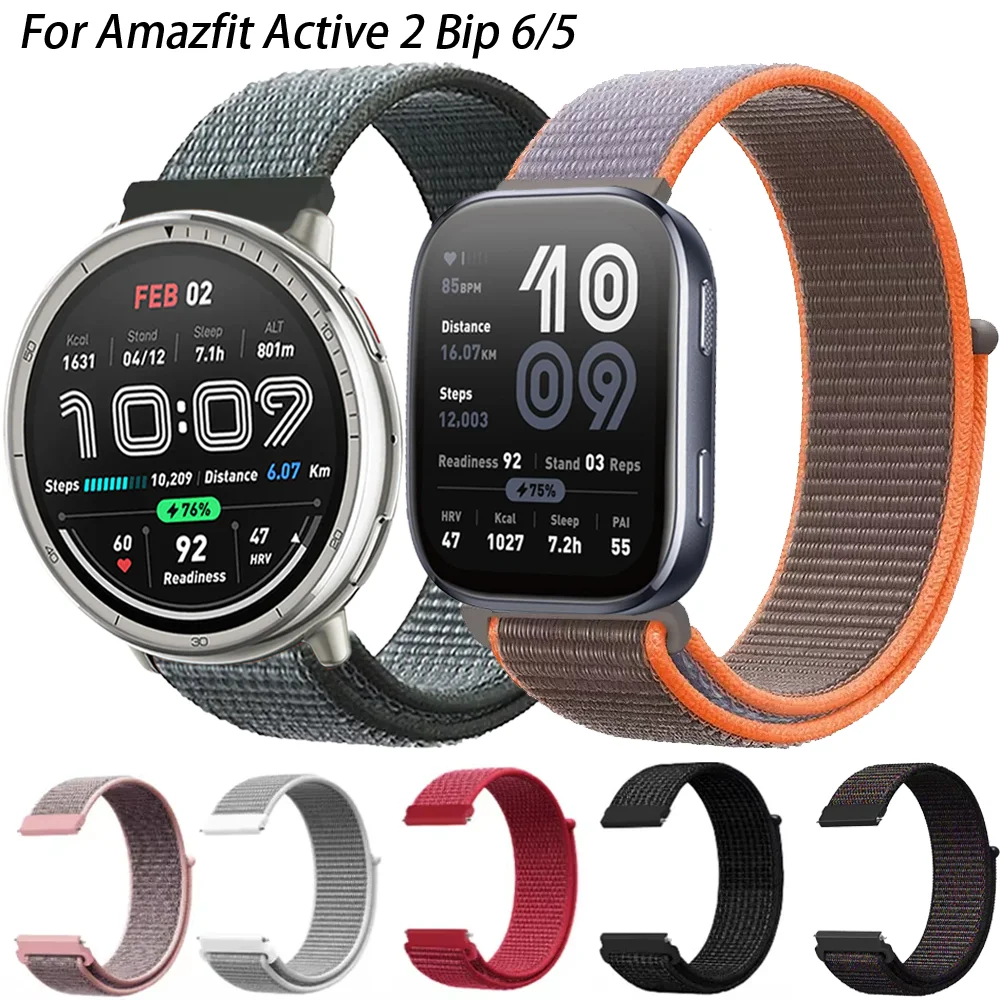 Premium Nylon Loop Strap – Sports Bracelet Wristband, 20mm/22mm, Compatible with Smartwatches