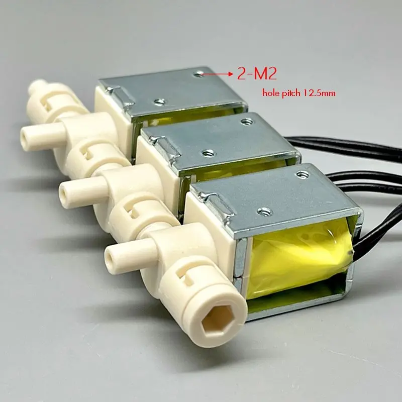 DC12V 3 Way Precision Solenoid Valve Normally Closed Solenoid Valve Low Noise Solenoid Air Valve for Air Pressure System